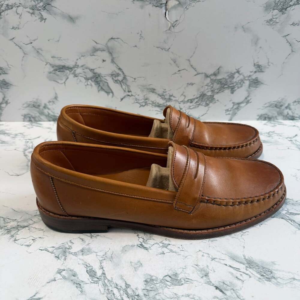 Allen Edmonds Men 10D Dylan Loafers Dress Shoe Business Casual Tan Brown Slip On